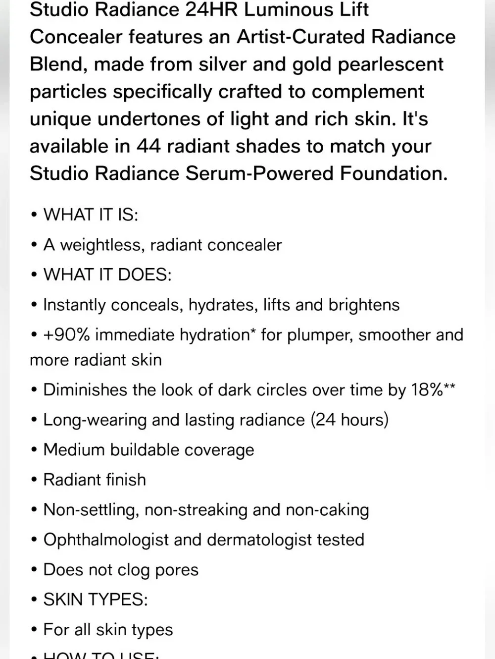 MAC Cosmetics Studio Radiance 24-HR Luminous Lift Concealer